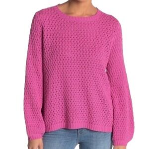 NWT 14th And Union Popcorn Knit Sweater Pink Size Large